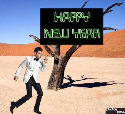 Brandon Flowers felicitando la navidad en su cacho de desierto con sus neones