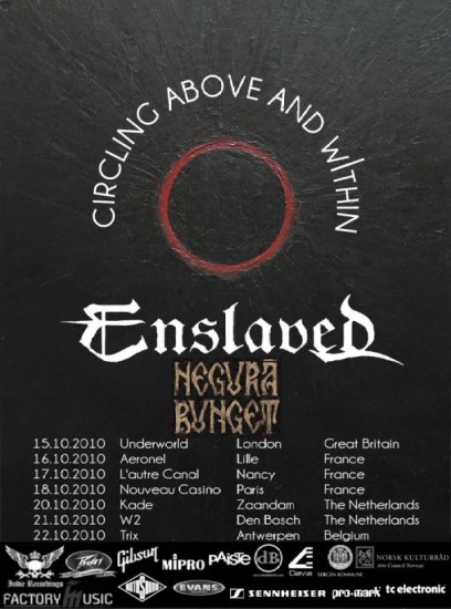 Cartel de la gira Circling Above And Within de Enslaved