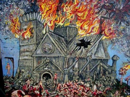 Iglesia ardiendo