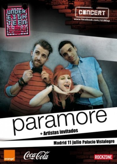 Cartel Paramore Gira Española