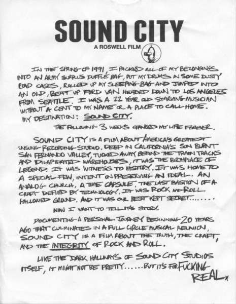 Sound City documental Dave Grohl